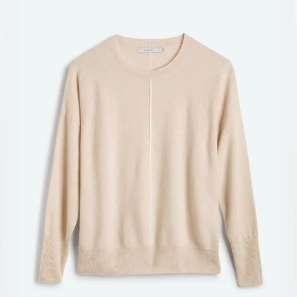 NWT SZ XL 100% Cashmere HARPER LANE Trudie Piping Detail Pullover STITCH FIX